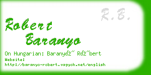 robert baranyo business card
